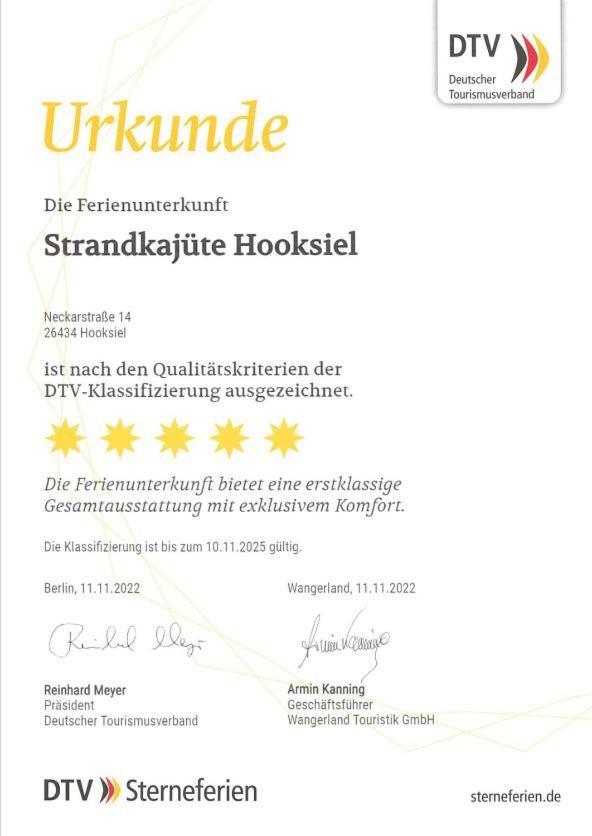 Strandkajuete Hooksiel Schillig Eksteriør billede